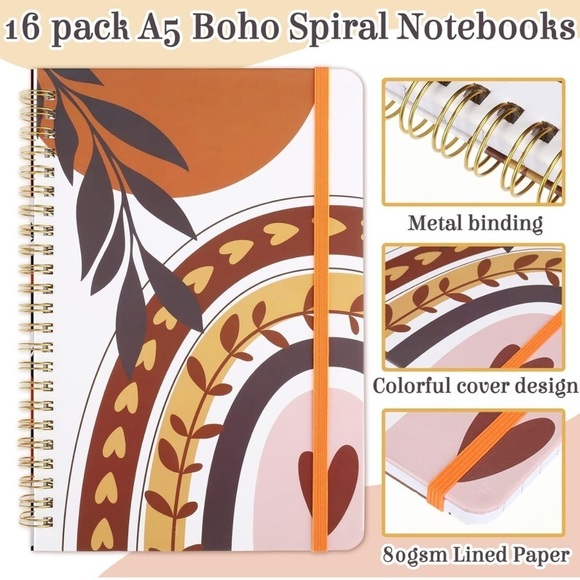 Rainbow Spiral Notebook, NWOT - Picture 3 of 5